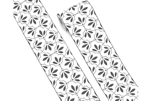 FLFK Wallpaper Border Black and White Patterns Peel and Stick Wall Border Self Adhesive Wallpapers for Living Room Bedroom Kitchen Bathroom 6"x240"