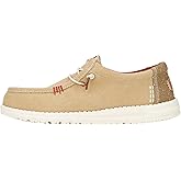 Hey Dude Men's Wally Fabricated Leather Wide | Men's Shoes | Men Slip-on Loafers | Comfortable & Light-Weight