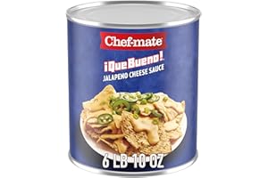 Chef-mate Que Bueno Spicy Nacho Cheese Sauce, Jalapeno Queso, Canned Food, (#10 Can Bulk)