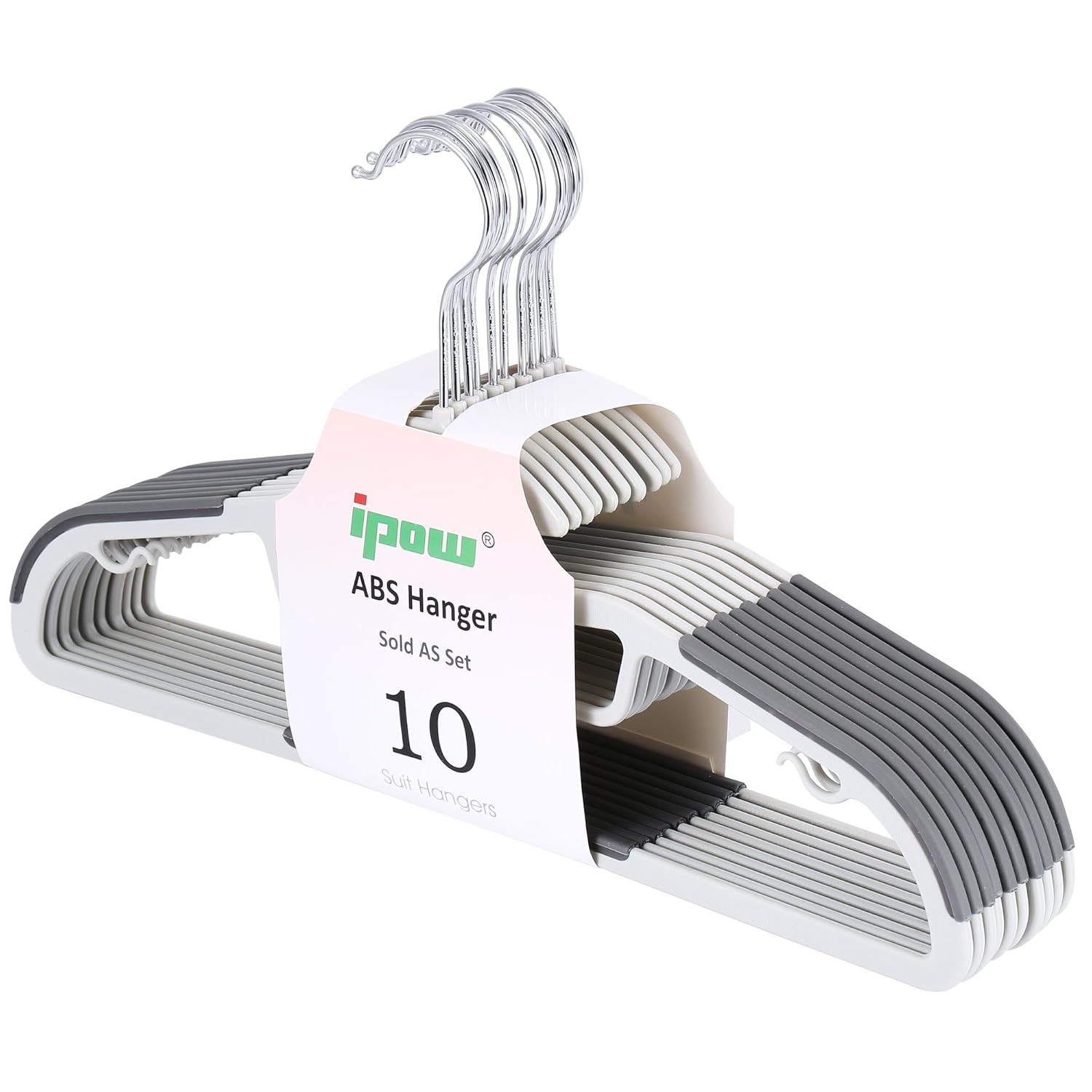 Ipow 40-Stück Farbig Antirutsch Kleiderbügel aus hochwertigem Kunststoff für Kleidung Jacke ...