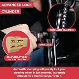 GADLANE Twin Bar Steering Wheel Lock with 2 Keys – Car Anti-Theft Device (Black) view 5