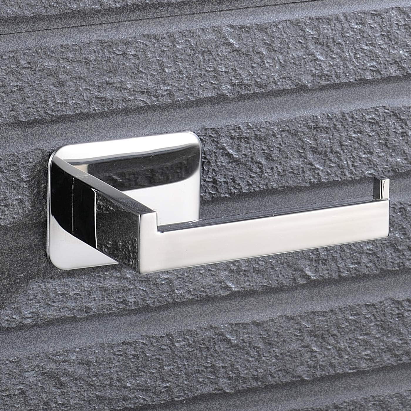 Melairy Stainless Steel Toilet Roll Holder Self Adhesive in Bathroom Tissue Paper Holder ,Easy Installation no Screw
