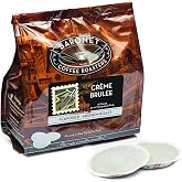 Baronet Coffee 8 Gram Coffee Pods, Cr&egrave;me Brulee, 54 Pods | Medium Roast, 100% Arabica Coffee, Regular Strength, 3 Bags of 18 Single Serve Pods, Compatible with Senseo Coffee Machines
