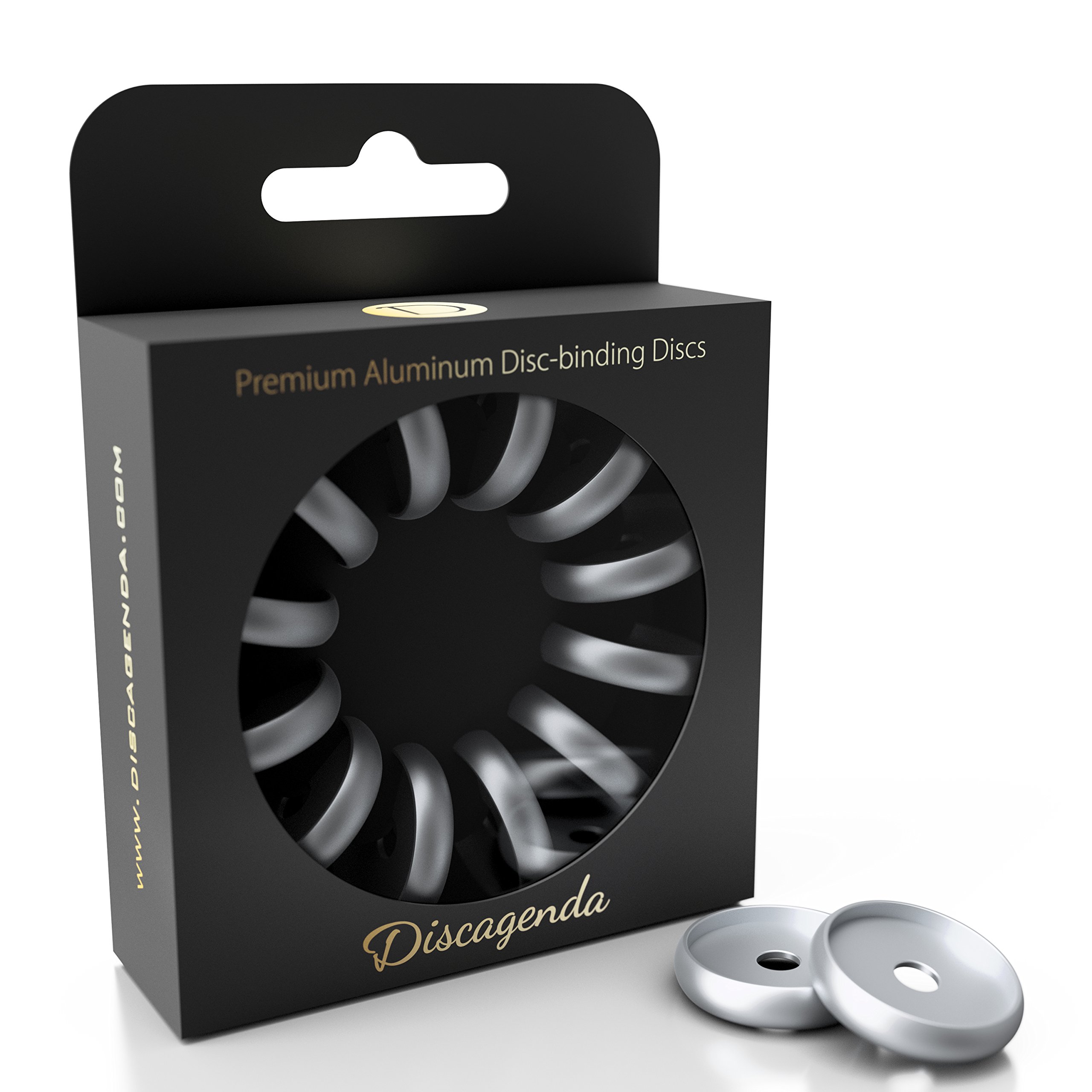 Discagenda Aluminum Disc-Binding Discs (Silver, 24mm 0.94in Set of 12)