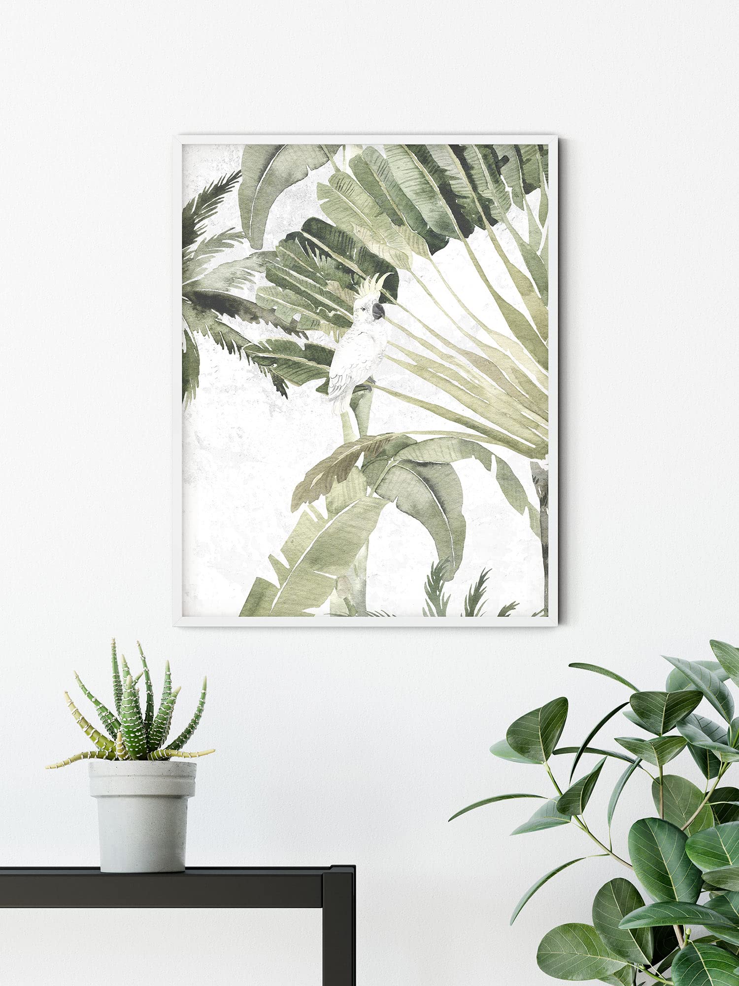 Komar Wall Picture - Oiseau Cacadoo - Size: 50 x 70 cm - Poster, Art Print, Decoration, Living Room, Bedroom (No Frame)