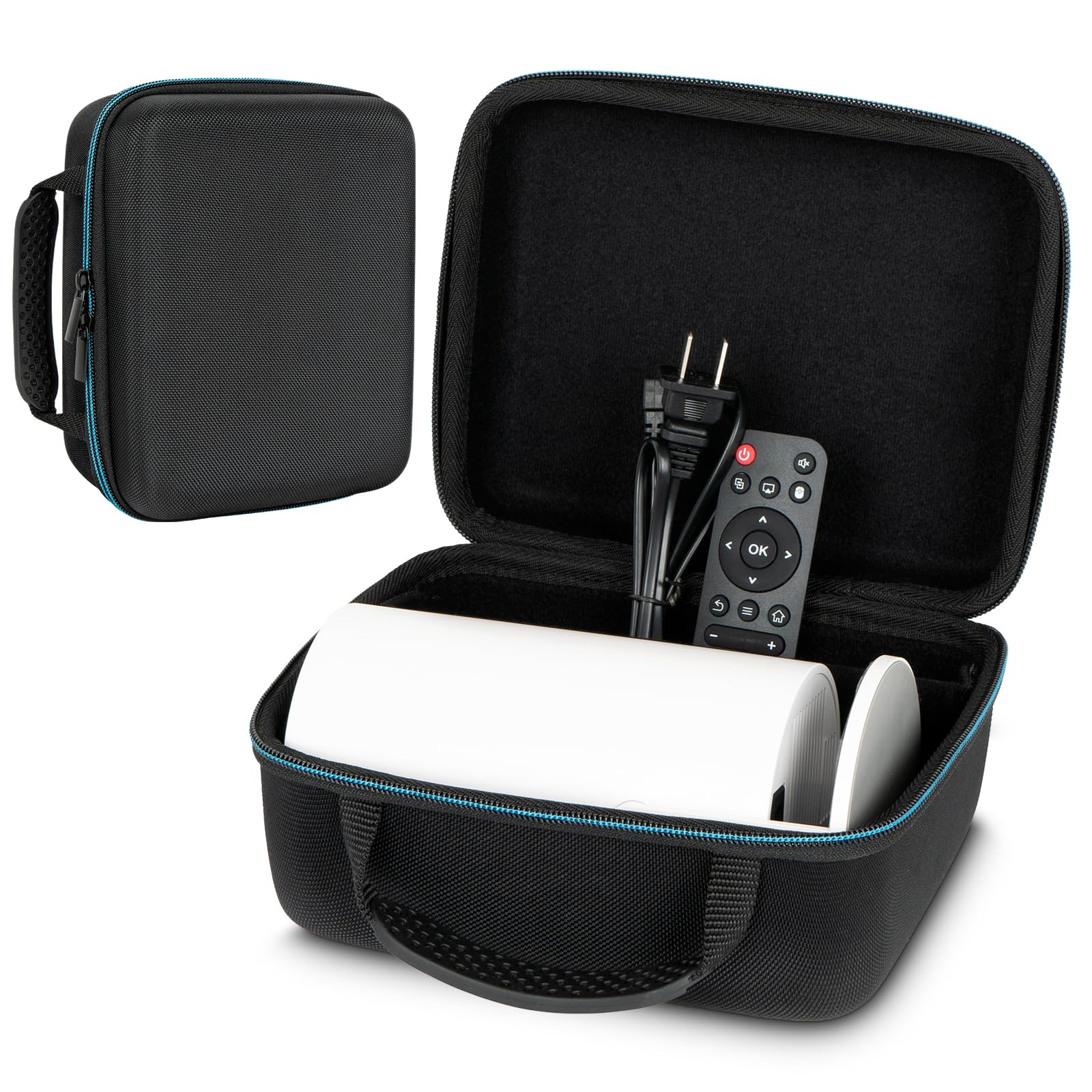 XINGFUDAO Hard Carrying Case Compatible with Magcubic HY300 & Mini Projector and Accessories, Waterproof and Wear-Resistant, Lightweight and Easy to Clean, Ideal Storage Bag for Mini Projector, Black