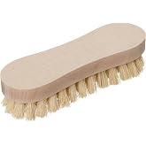 REDECKER Tampico Fiber Wooden Scrub Brush with Untreated Beechwood Handle, 6-1/2 inches Natural Bristles are Heat-Resistant and Retain Shape - Wooden Scrub Brushes for Cleaning