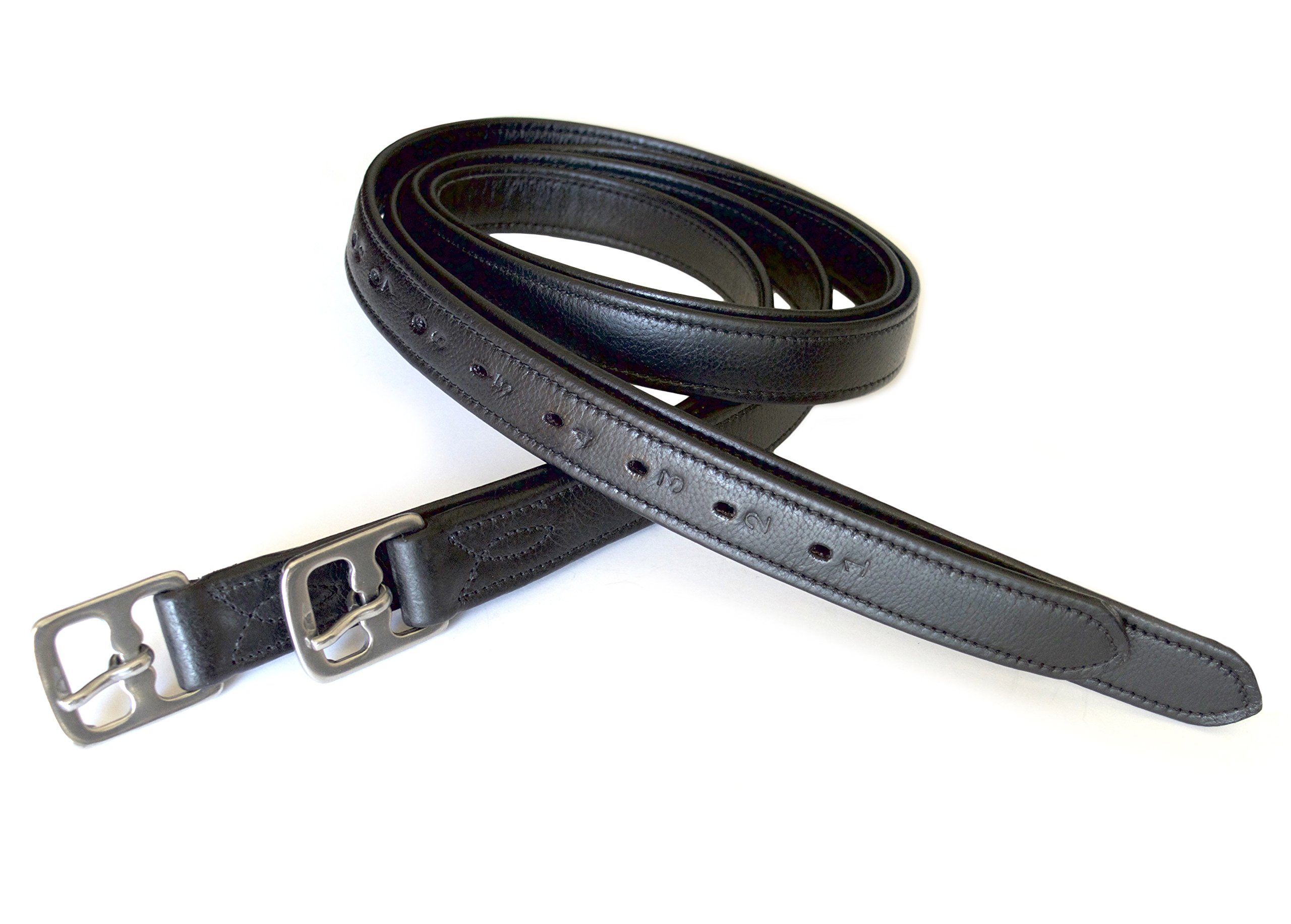 SIE Wrapped Supersoft Stirrup Leathers (60'', Black)