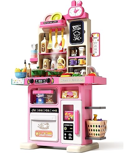 Amazon.com: 33.8IN Kids Kitchen Playset, 63 PCS Kid Play Kitchen