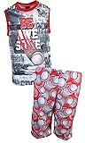 MAC HENRY Boys Sublimation Pajama Short Set, Red