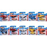 Hot Wheels Toy Cars or Trucks 10-Pack, Amazon Set of 10 1:64 Scale Vehicles for Kids &amp; Collectors (Styles May Vary)