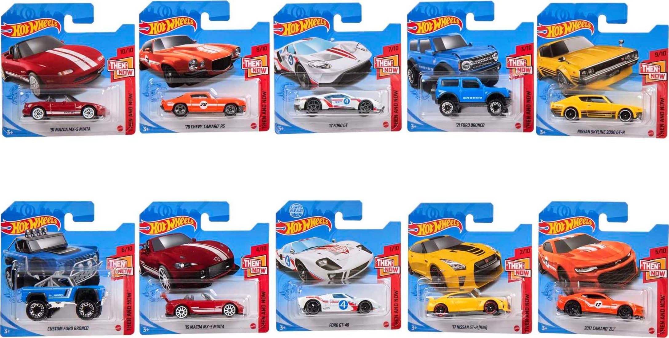Photo 1 of Hot Wheels Toy Cars or Trucks 10-Pack, Amazon Set of 10 1:64 Scale Vehicles for Kids & Collectors (Styles May Vary)