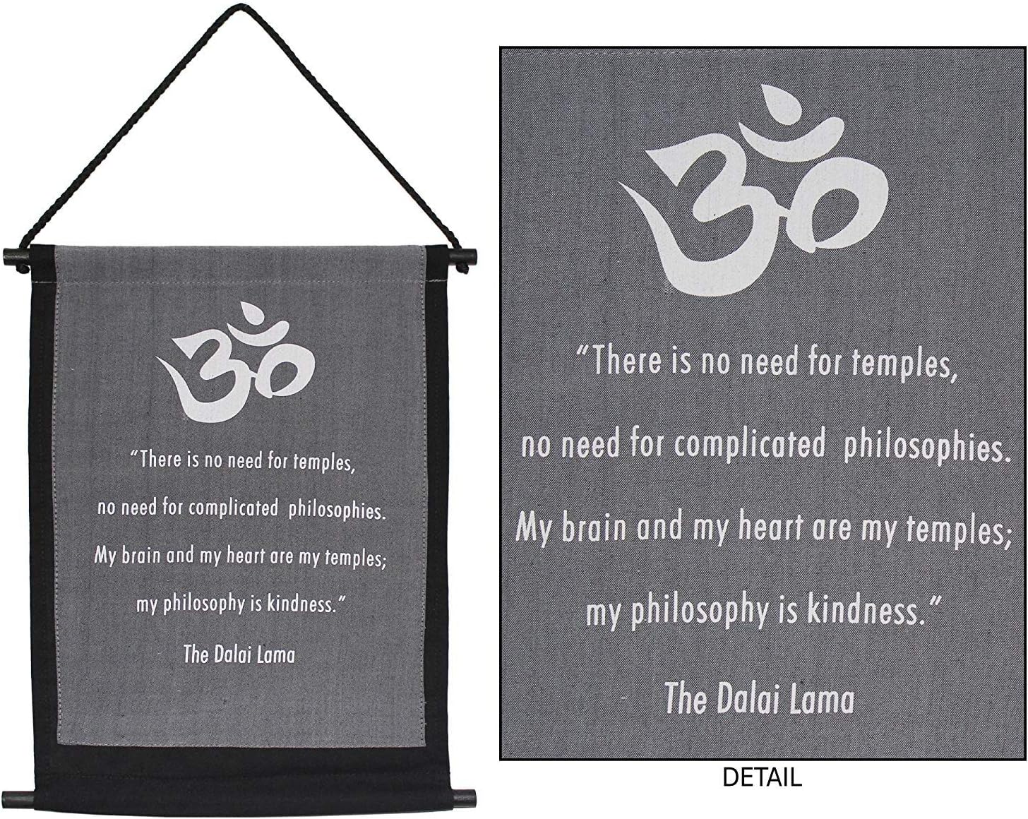 4Rissa Dalai Lama Om Symbol Kindness Prayer Inspirational Quote Tapestry Healing Reiki Studio Hanging Wall Art