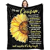 Guqklout Cousin Gifts for Women - Cousins Gifts - Gifts for Cousins Female - Cousin Birthday Gifts for Women - Best Cousin Gifts - to My Cousin Gifts - Best Cousin Ever Throw Blanket 60x50 Inch