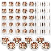 Gueevin 200 Pcs Football Helmet Stickers Pancake Block Helmet Decals, White | Self Adhesive Football Award Stickers, for Baseball Hockey Lacrosse Sports Helmets, Durable Vinyl Pancake Design Decoration