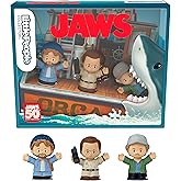 Little People Collector Jaws Movie Special Edition Set for Adults and Fans, 3 Character Figures in a Display Package