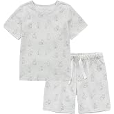 Owlivia 100% Organic Cotton Baby Short Sleeve Pajama Sets, Toddler Boy Girl 2-Piece Sleepwear