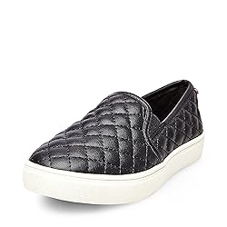 Steve Madden Girls Shoes Ecentric Q Flat, Black, 3