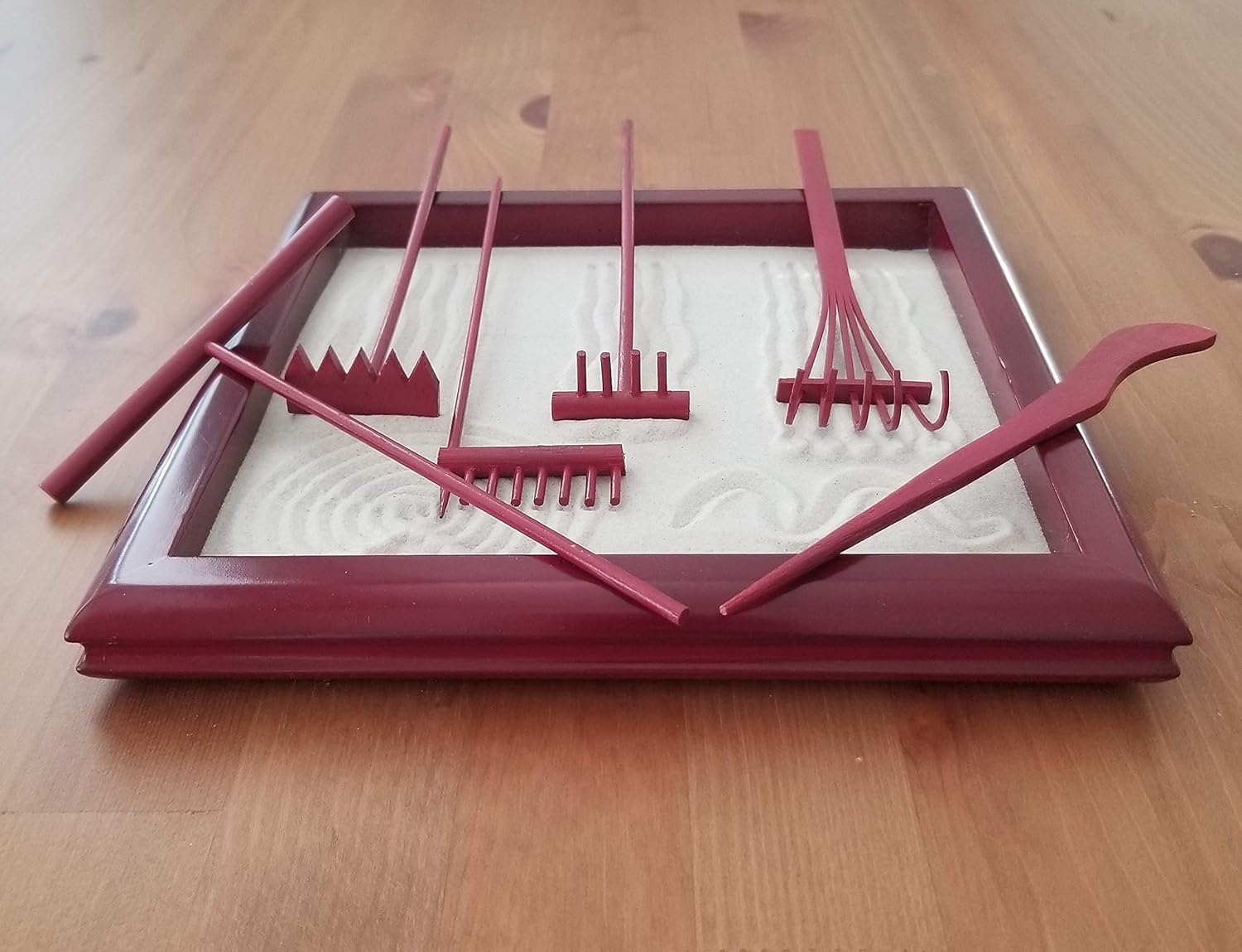 Foster Serenity And Spiritual Peace Through Zen Meditation Bamboo Zen Garden Accessories Mini Zen Garden Rakes Red Sandbox Sand Play Therapy Tool Gardening Patio Lawn Garden Rapidinfrastruktur Com