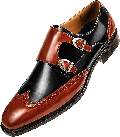 mens cognac wingtip dress shoes