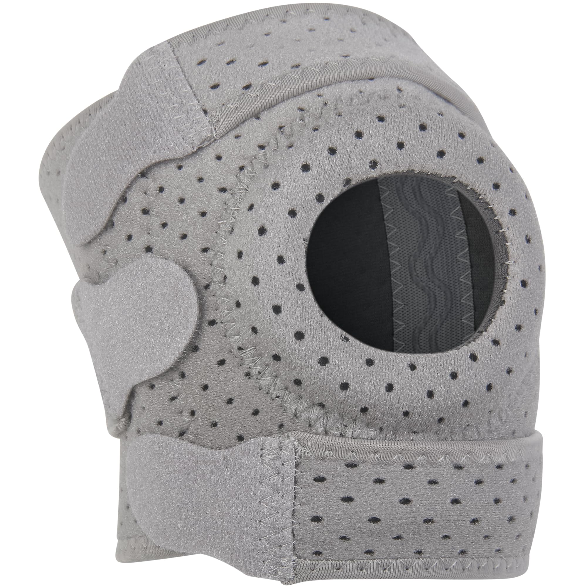 Windblazer Adjustable Knee Brace for Women & Men, Knee Brace with Side Stabilizers, Neoprene Compression for Pain Relief, Arthritis, Running, Sports, Injury Recovery, Grey