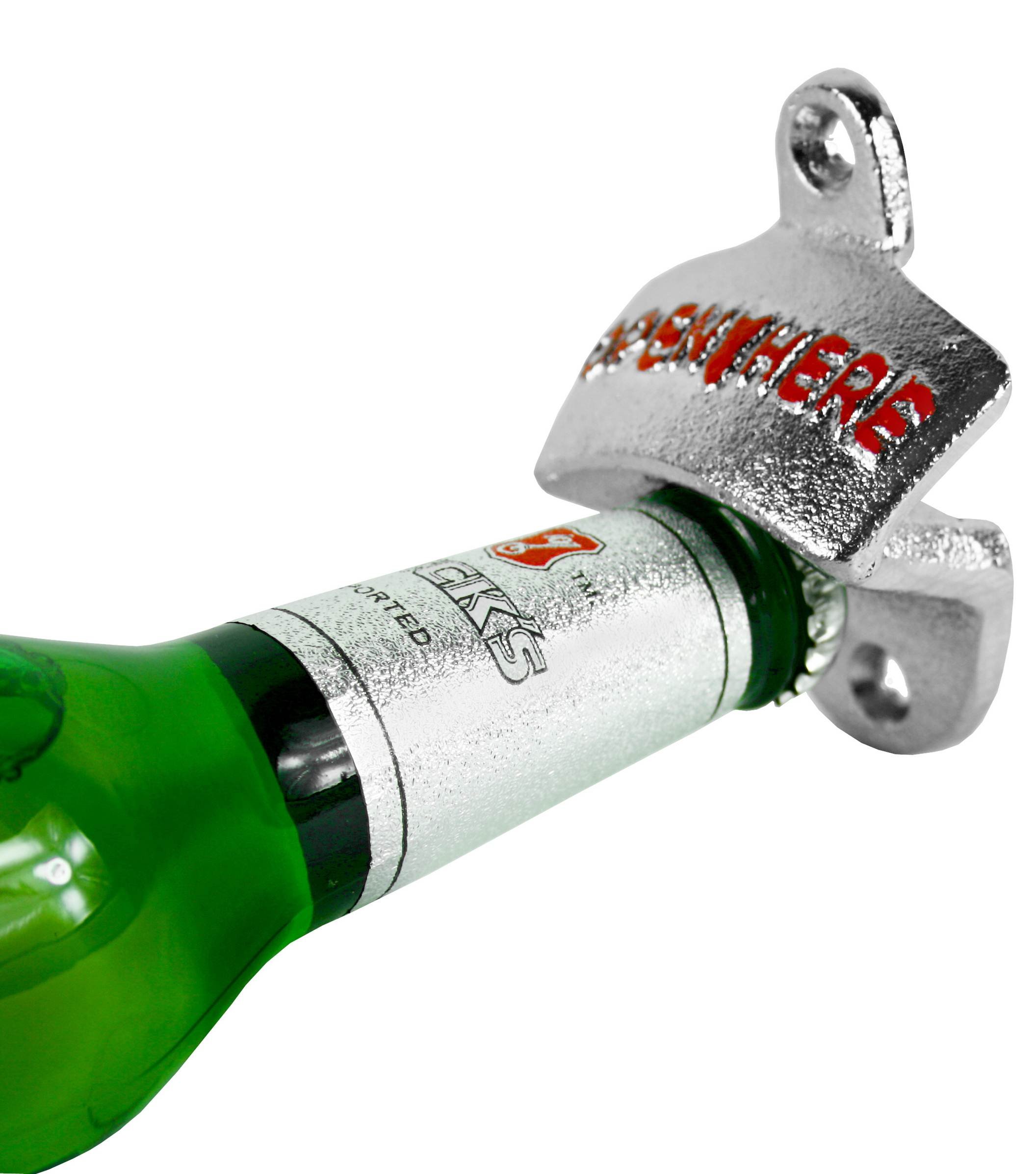 Bottle Opener Wall Mounted - Man Cave Retro Beer Wall Bottle Opener - Home, Bar, Kitchen Outdoor and Indoor