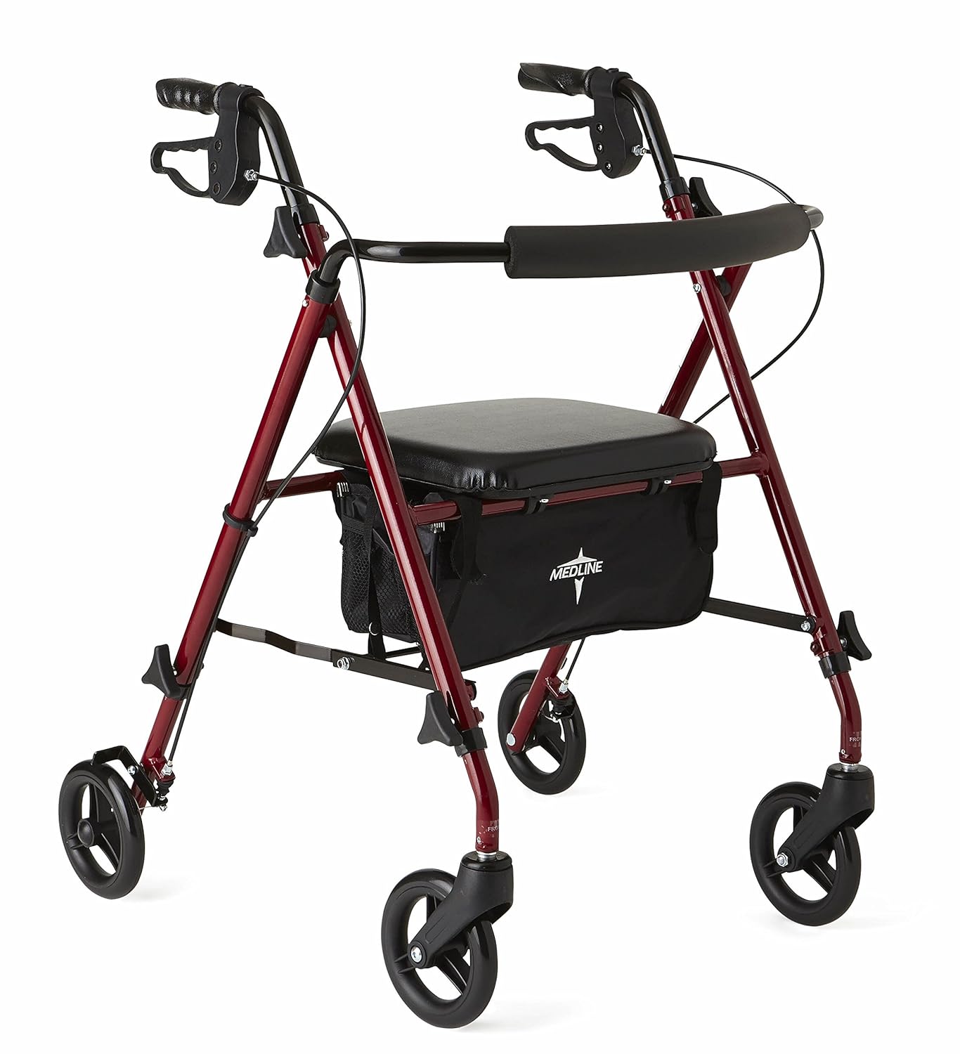 Medline Empower Rollator in Black-MDS86845BLKM - The Home Depot