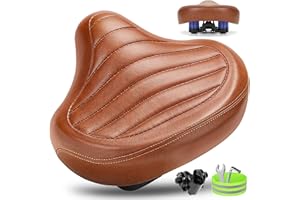 CDYWD Most Comfortable Bike Seat for Men Women, Wide & Soft Memory Foam Bicycle Seat Cushion Comfort, Universal Replacement P