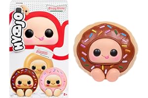 Hyojo Krispy Kreme Doughnuts Series, Blind Box Collectible Plush, Limited Edition Toy Gift for All Ages, 3 to Collect, Chocolate & Strawberry Iced, and Original Glazed with a Signature Hat