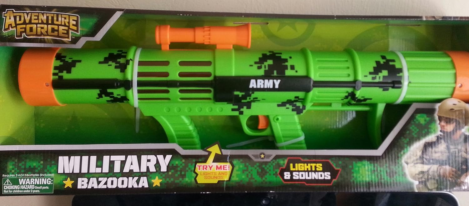 Adventure Force One Boy's Super Electronic Military Bazooka Gun with