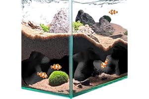 3D Printed Aquarium Cave Tunnel Decor Reptile Corner Cave- Fish Tank Decoration Natural Fish Hideout for Pleco,Shrimp & Coryd
