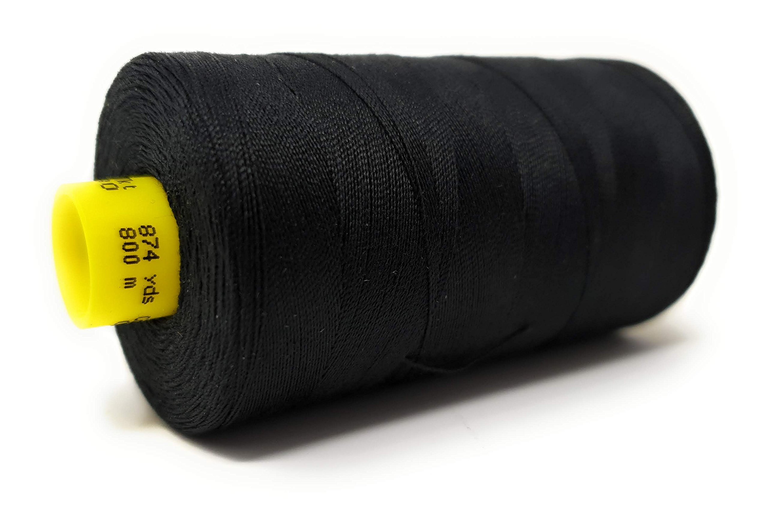Gutermann Mara 80 Heavy Duty Sewing Thread Polyester 800 Metres Sewing Machine Yarn UV Resistant Tear-Resistant (Black, 1)