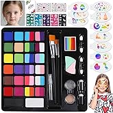 Anka Bella Professional face painting kit for kids,Hypoallergenic & Non-Toxic water based face paint include 26 split cake/1 rainbow cake,Gift for Birthday Parties/Halloween/Carnival