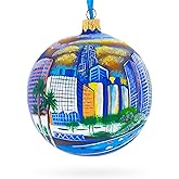 I Love Los Angeles, California Glass Ball Christmas Ornament 4 Inches
