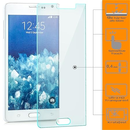 zanasta Displayschutz Folie kompatibel mit Samsung Galaxy Note Edge Displayschutzfolie aus gehärtetem Glas Schutzglas Glasfol
