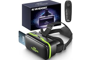 FEEBZ 3D VR Headset for Kids 2.0 + Android Remote - for iPhone & Android Phones | with 3D VR Videos & Apps Links | Virtual Reality Goggles Set for Beginners