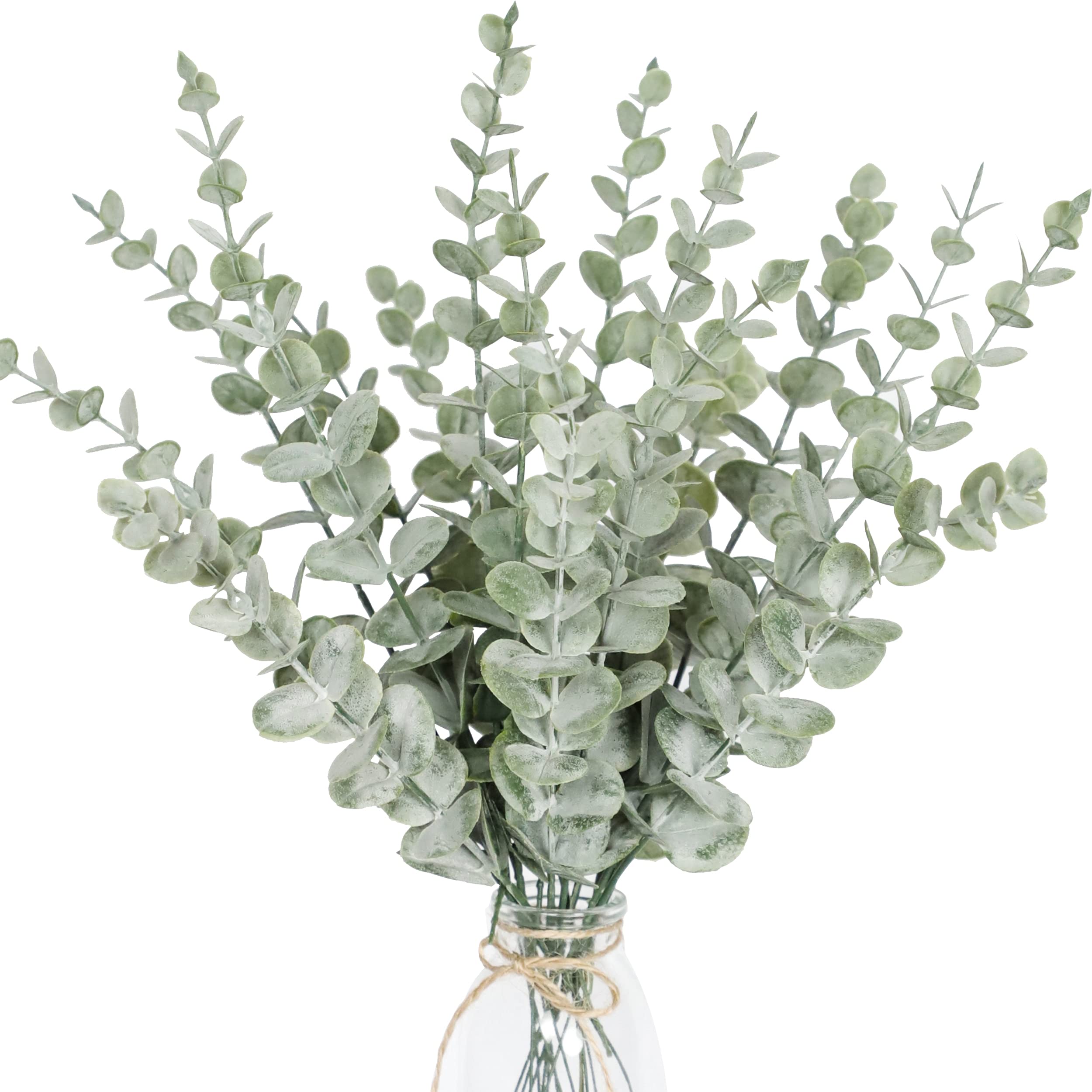 Tiyard 18pcs Eucalyptus Stems Artificial Eucalyptus