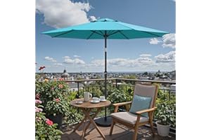 Sannwsg Patio Umbrellas, Pool Umbrella, Outdoor Umbrella with Push Button Tilt/Crank, Deck Umbrellas, Market Umbrela Table for Backyard, Deck, Garden, Pool