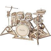 Rolife 3D Wooden Puzzles for Adults, DIY Model Drum kit Crafts for Teens | Puzzles Craft Kits for Kids, Beginner Friendly DIY 3D Puzzle Experience, Perfect for Christmas Birthday Gifts