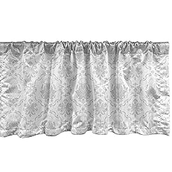 Ambesonne Grey Window Valance Pack of 2, Classic