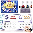 JoyCat Preschool Learning Activities 48 Reusable Pages, Handwriting Practice for Kids Toddlers, Tracing Letter Number Workbooks, Educational Autism Busy Book, Learning Gift Toys for 3 4 5 Year Olds