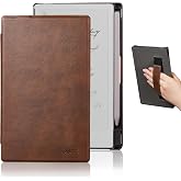 CoBak Case with Hand Strap for Remarkable Paper Pro Move 7.3" 2025 (Tan) | Smart Auto Sleep/Wake Folio Lightweight Protective Cover with Built-in Pen Holder and Nibs Holder