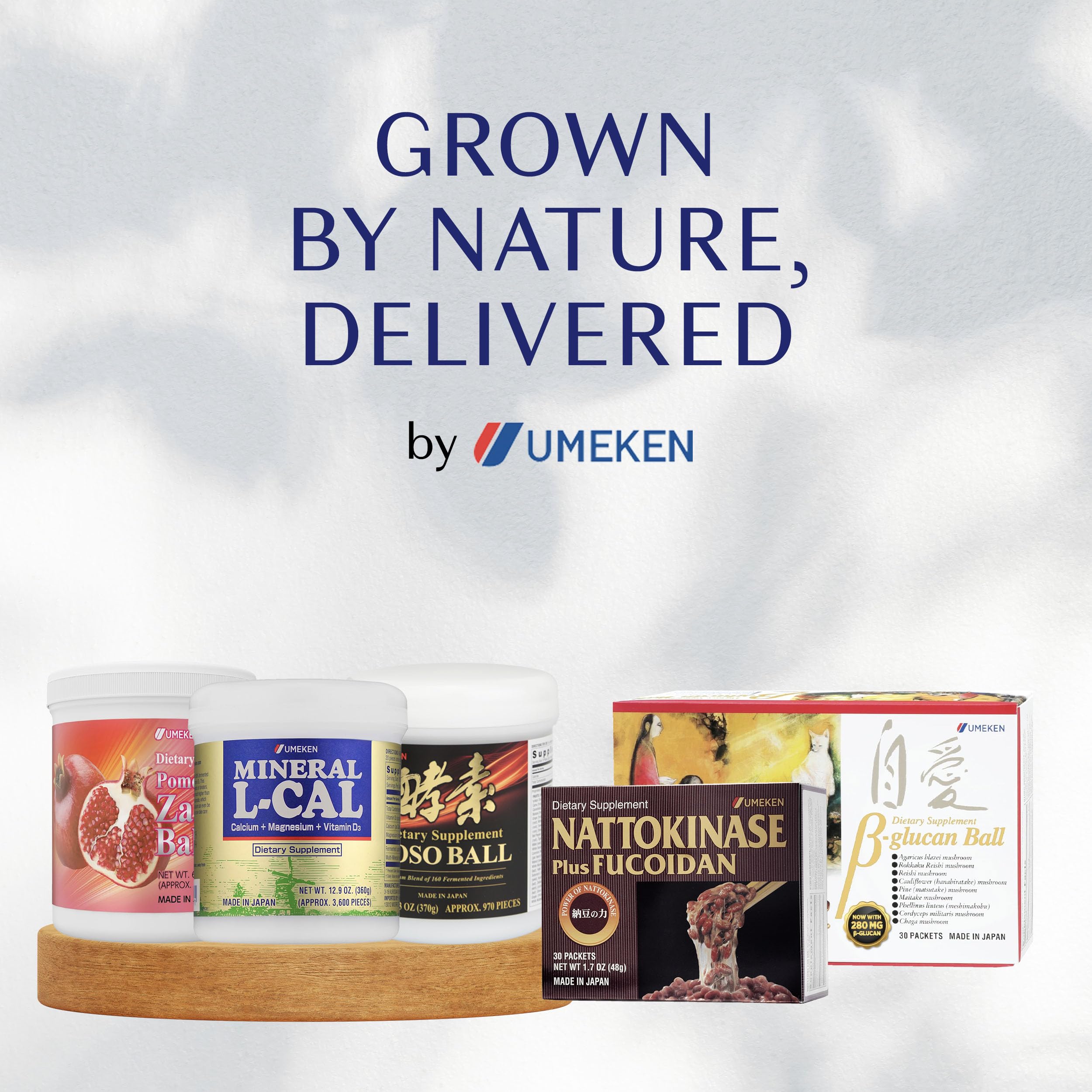 Umeken Mineral L-Cal Calcium with Vitamin D3, 2 Month Supply, Water Soluble Ball Format with Magnesium & Minerals, Fast Absorbing Calcium Magnesium D3 Supplement, 1,300 Balls, 130g, Pack of 1