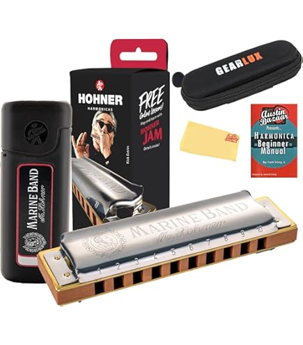 HOHNER Marine Band 1896/20 AB-Major Harmonica, Stainless steel