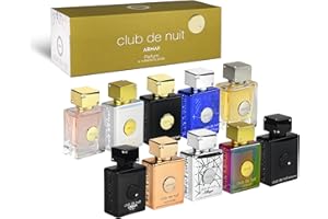 Armaf Club De Nuit Parfum MINI 10 Piece 0.17 oz Each - Club De Nuit Intense Man, Sillage, Urban Man Elixir, Iconic, Club De Nuit Women, Milestone, Untold, Imperiale, For Men & Women