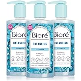 Bioré Balancing Face Wash, Cleanser For Combination Skin, PH Balanced Face Cleanser, Vegan, Cruelty Free 6.77 Oz, Pack of 3