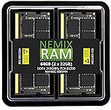 NEMIX RAM 64GB (2X32GB) DDR4 2666MHZ PC4-21300 2Rx8