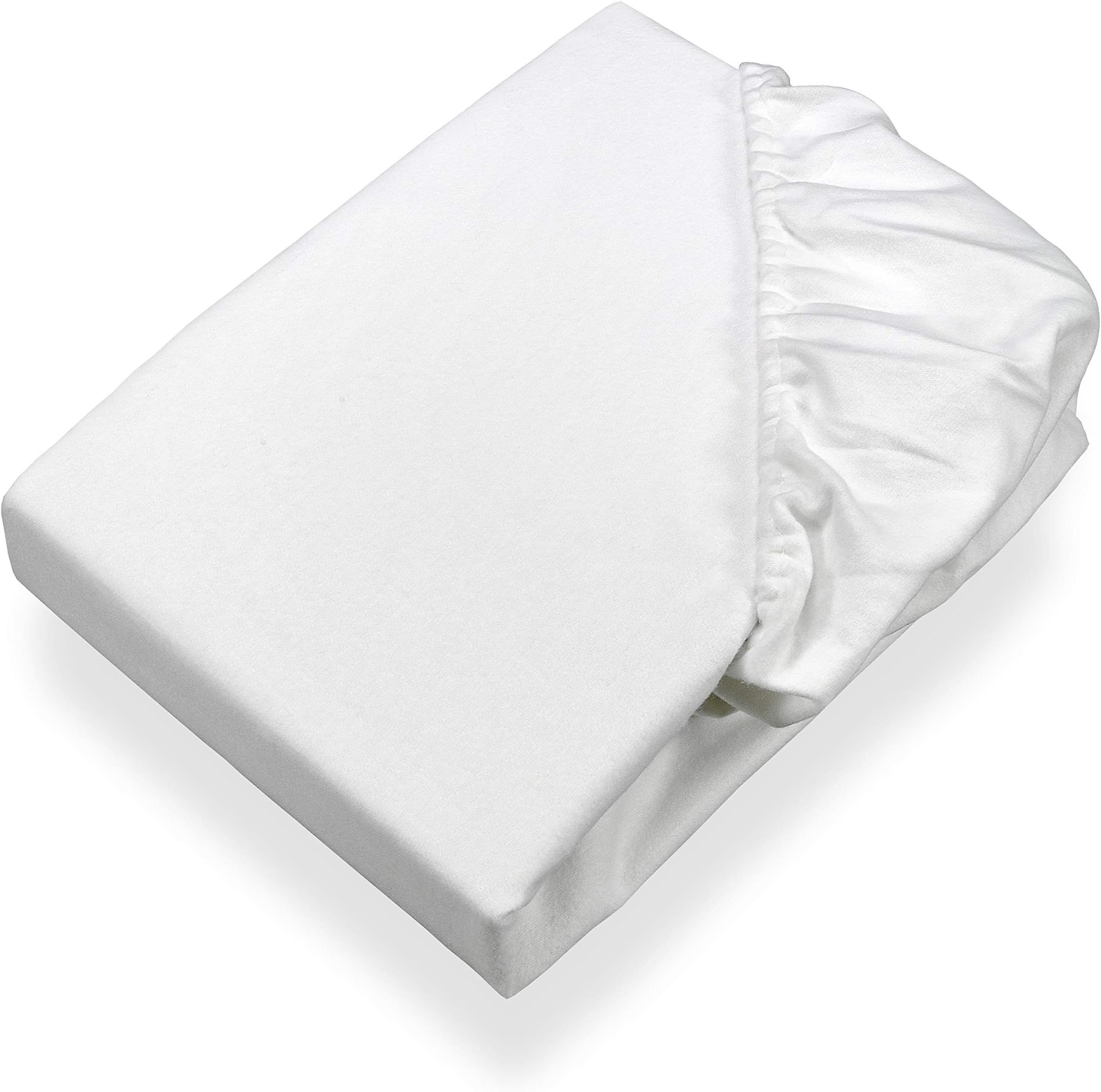 Molton body mattress protectors, fitted sheet, basic, white, 1308, Cotton, White, 120 x 200 cm