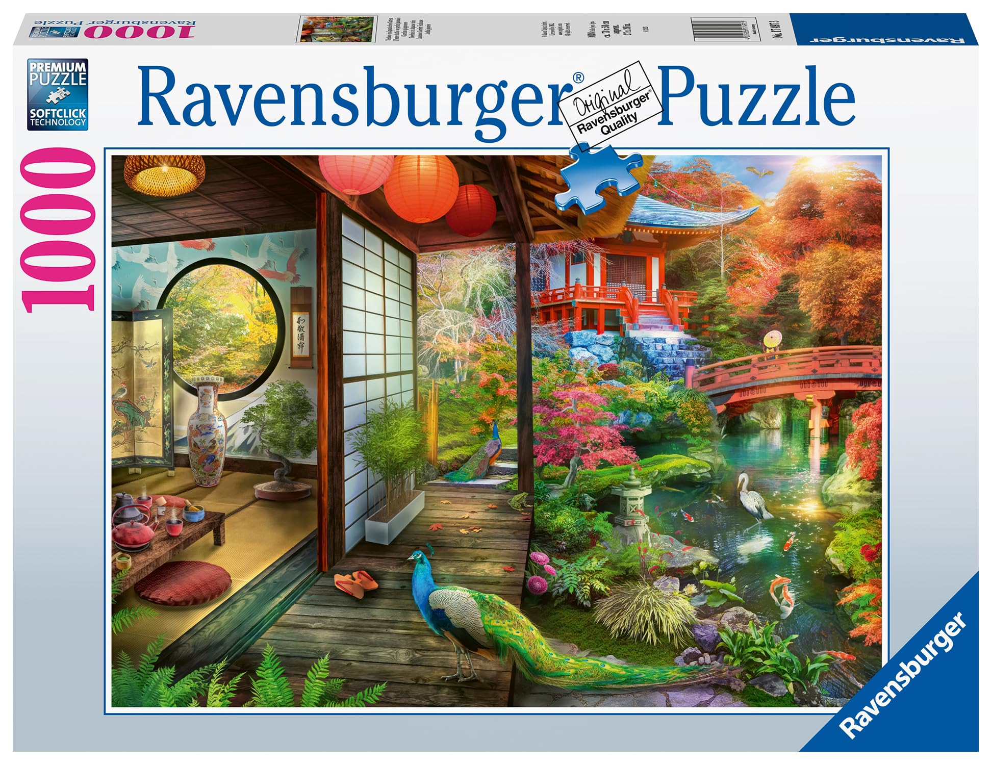 Ravensburger Japanese Garden Teahouse Kyoto 1000 Piece Jigsaw Puzzle for Adults and Kids Age 12 Years Up