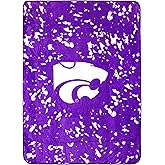College Covers Everything Comfy Kansas State Wildcats Soft and Warm Huge Raschel Throw Blanket, 86" x 63"
